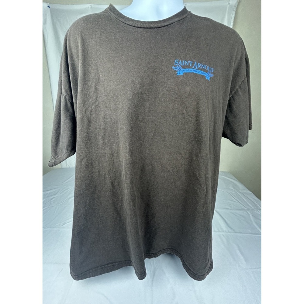 Saint Arnold Texas Old Craft Brewery T-Shirt Brown 2XL